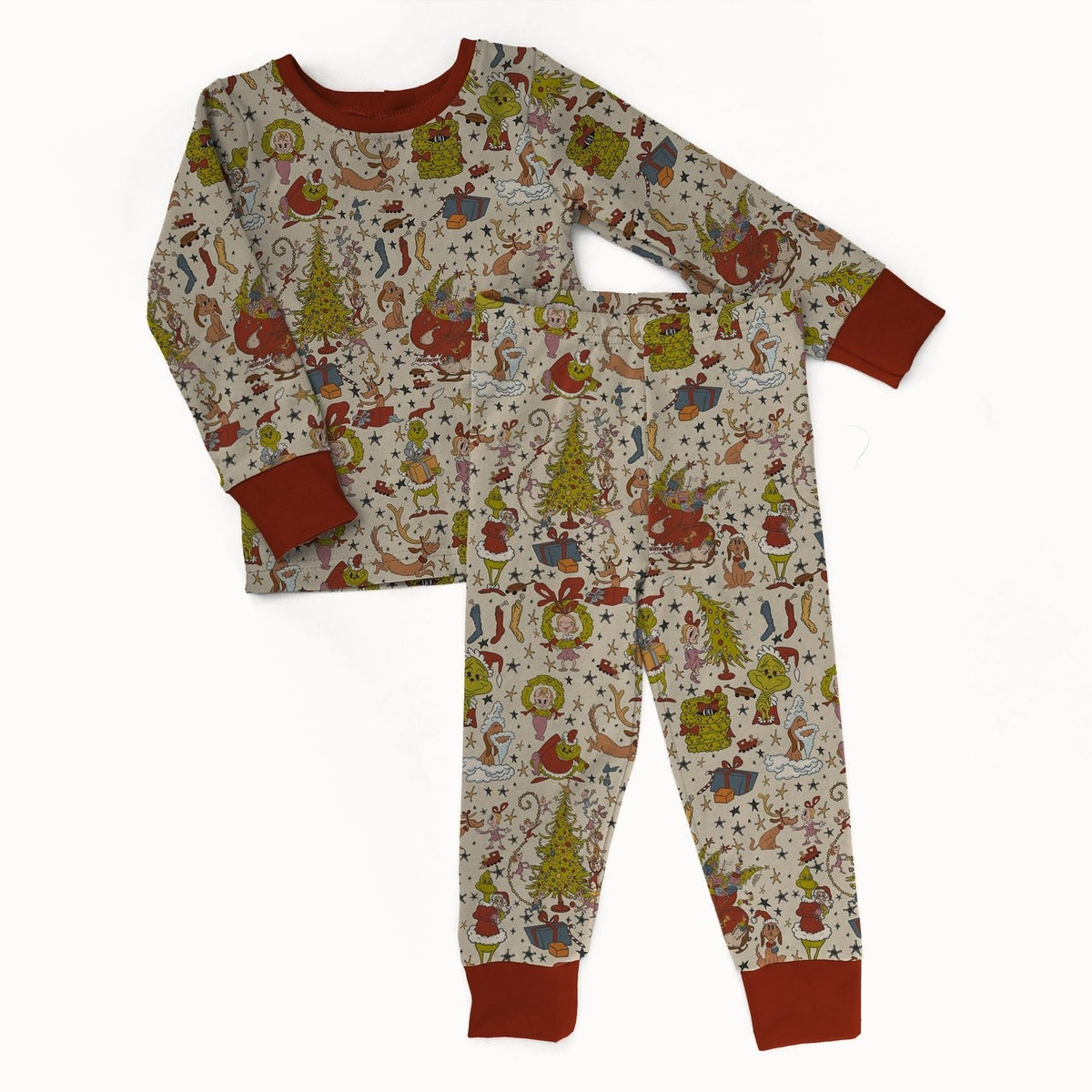 Boho Christmas Grump 2 piece Pajama Set - coZco bamboo pajama set
