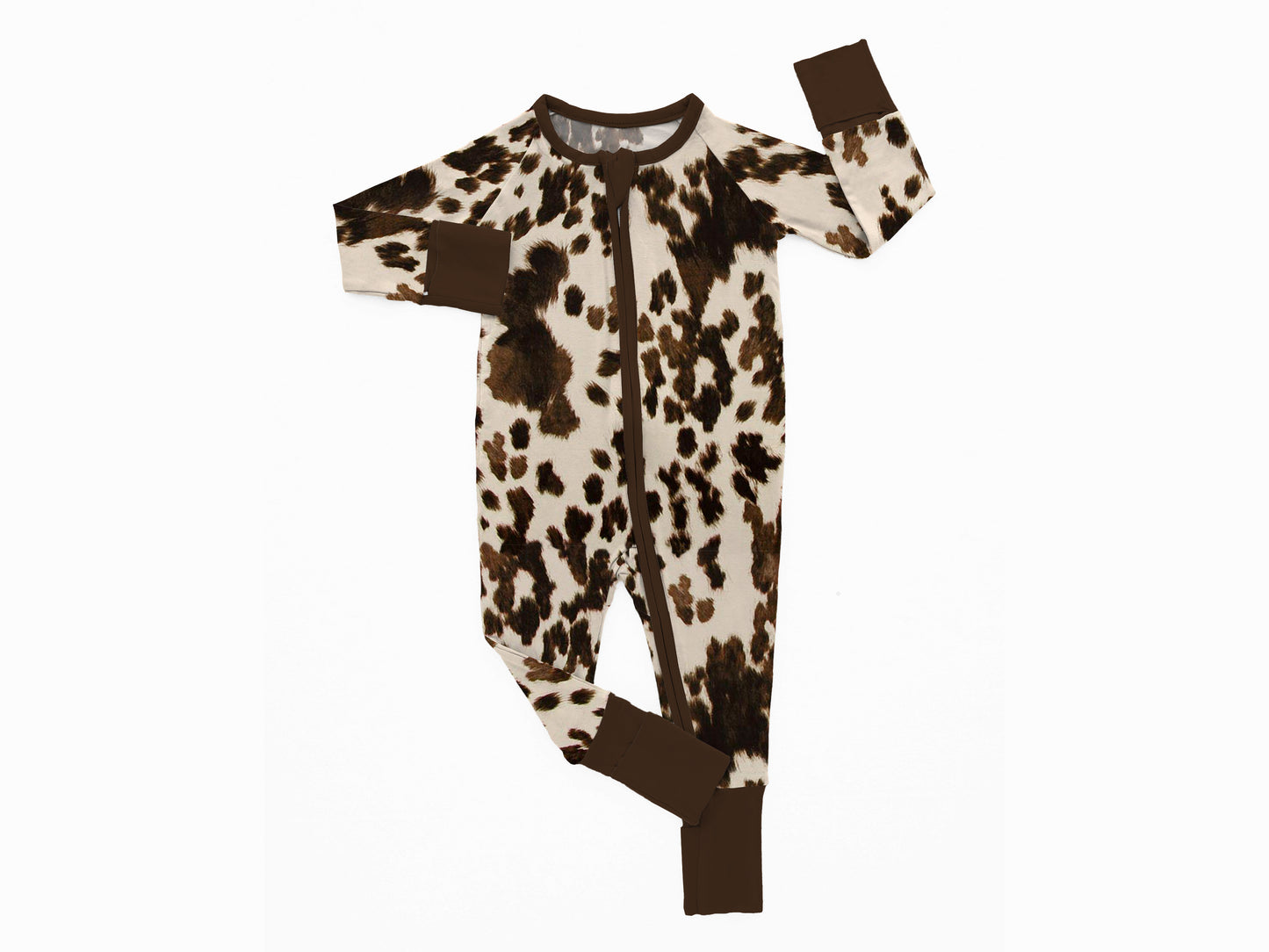 Brown Cow Print 2 piece Pajama Set (PRESALE – SHIPS APPROX END FEB)