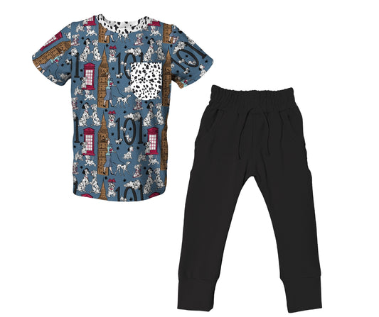 London Spots Short Sleeve Jogger Set (PREORDER – SHIPS APPROX AUGUST)