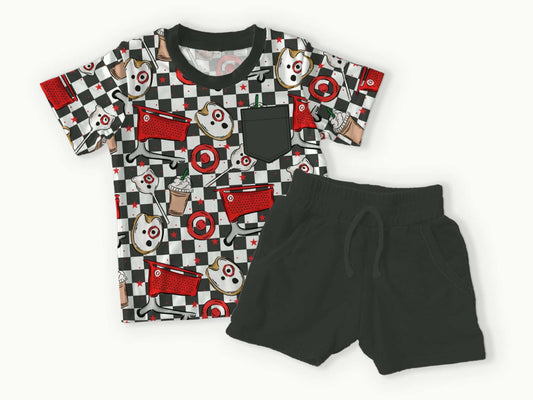 Bullseye Run Pocket Tee & Shorts Set