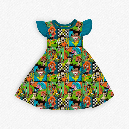 Stand Out Ruffle Twirl Dress - coZco bamboo twirl dress