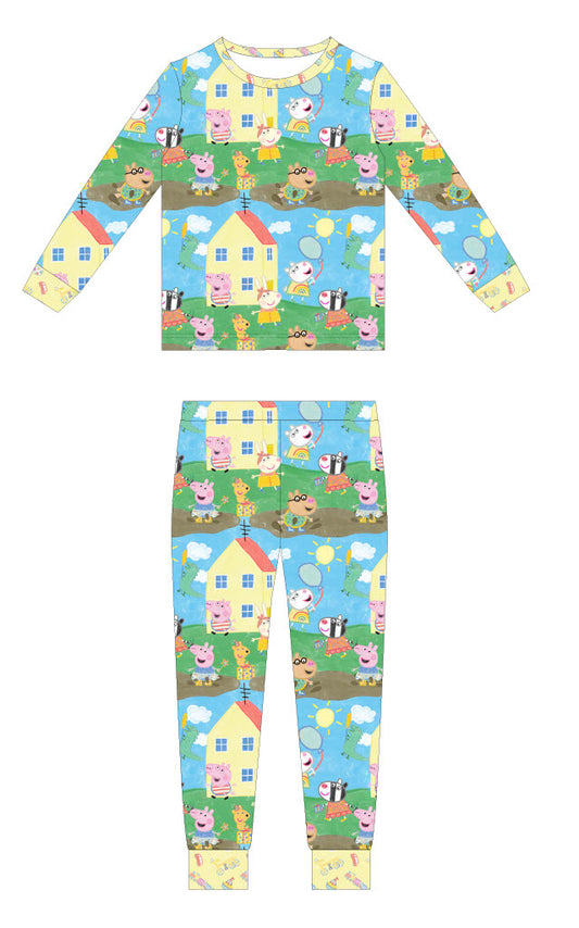 Muddy Puddles 2 piece Pajama Set PREORDER- DECEMBER ETA