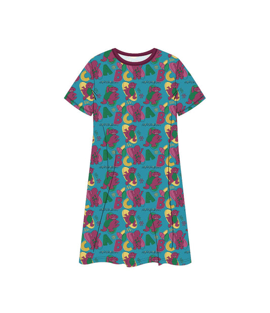 90's Purple Dino Women's Nightgown PREORDER- DECEMBER ETA