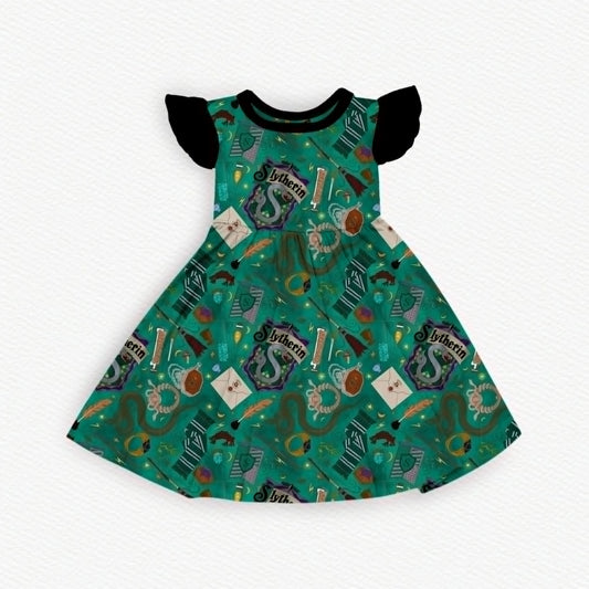 House Ambition Ruffle Twirl Dress - coZco bamboo twirl dress