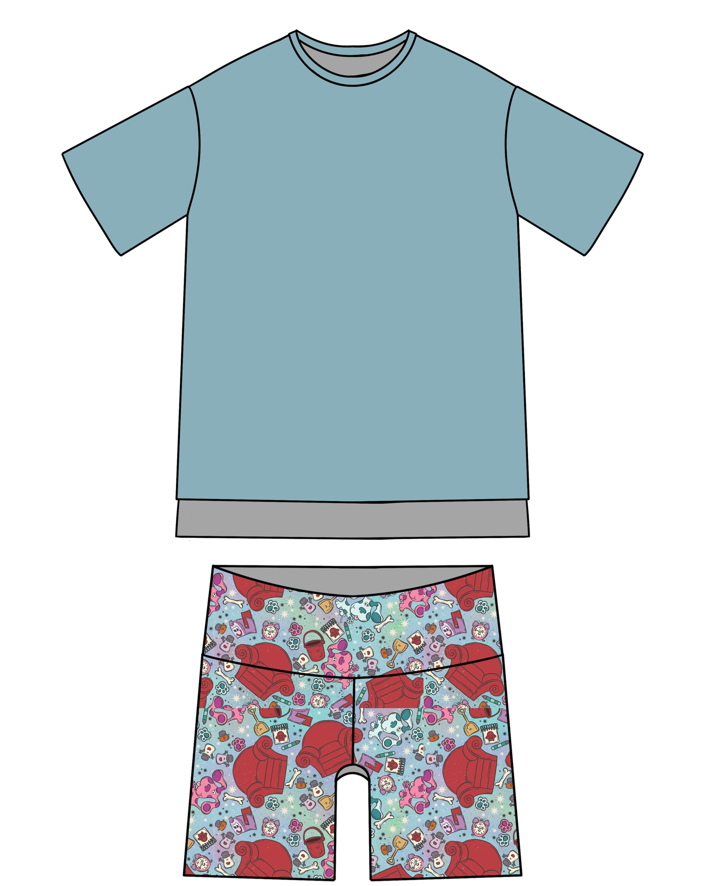 Clues & Paws Women's Oversized Lounge Set (PREORDER – SHIPS APPROX EARLY JUNE)