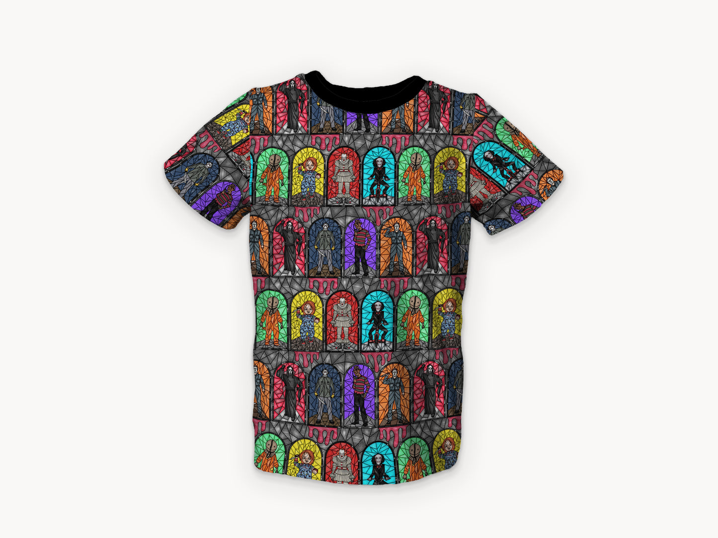 Stained Glass Horror Stars Adult Oversized Top (PRESALE– SHIPS APPROX SEPT)