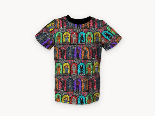 Stained Glass Horror Stars Adult Oversized Top (PRESALE– SHIPS APPROX SEPT)