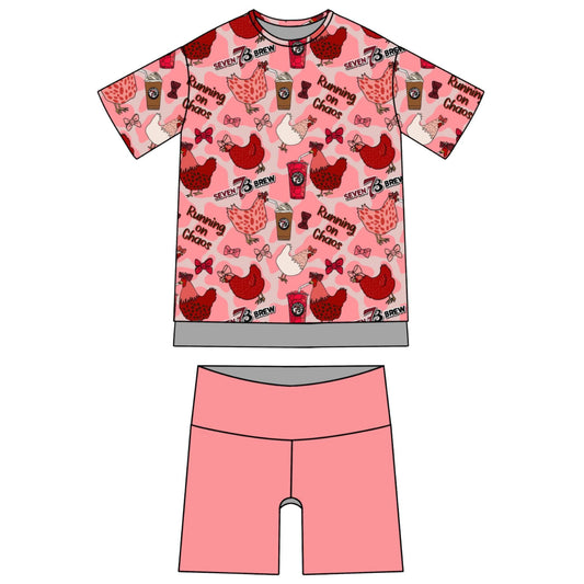 Running on Chaos Women's Oversized Lounge Set - coZco bamboo lounge set