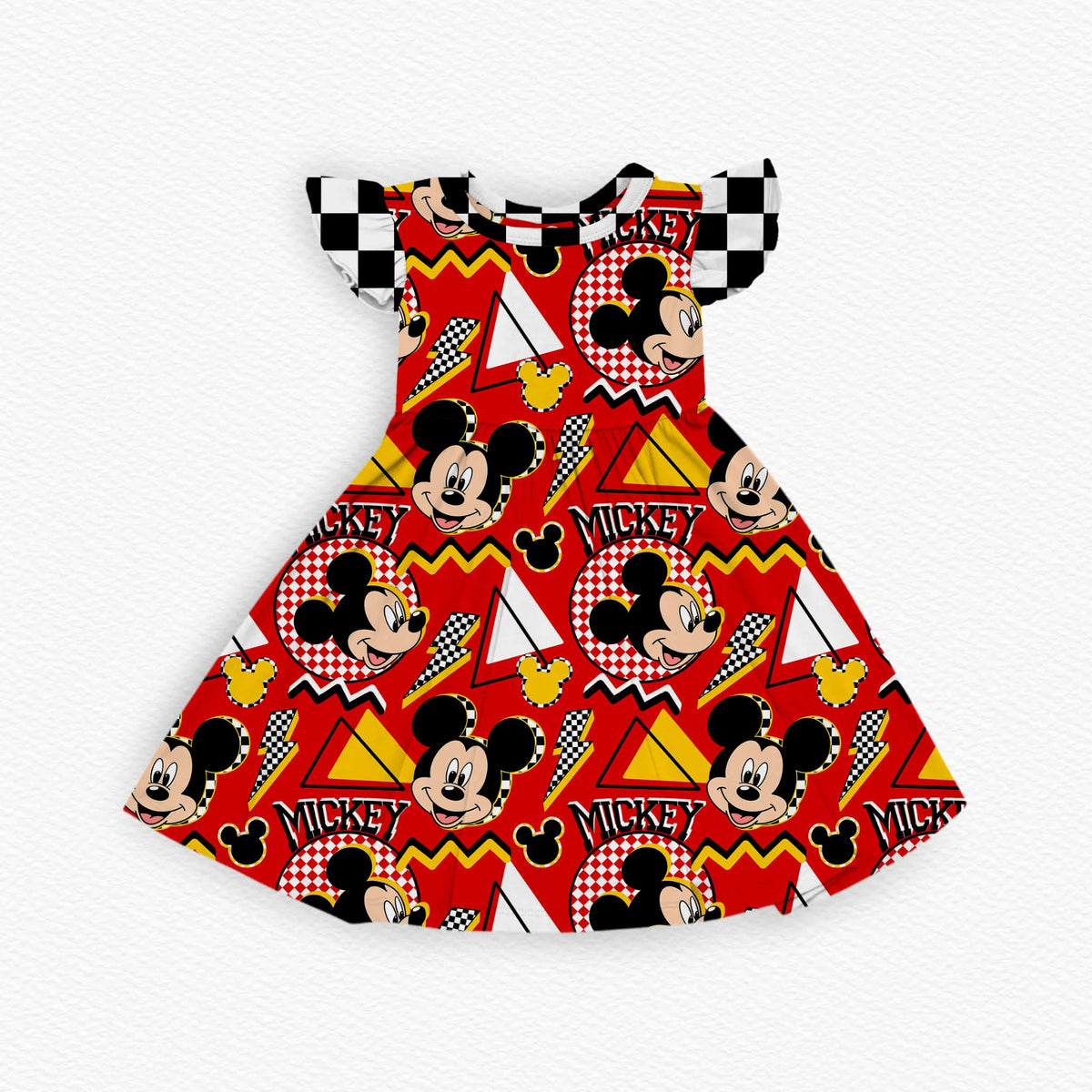 90s Mouse Club Ruffle Twirl Dress - coZco bamboo twirl dress