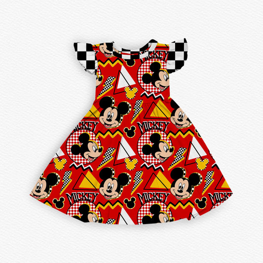90s Mouse Club Ruffle Twirl Dress - coZco bamboo twirl dress
