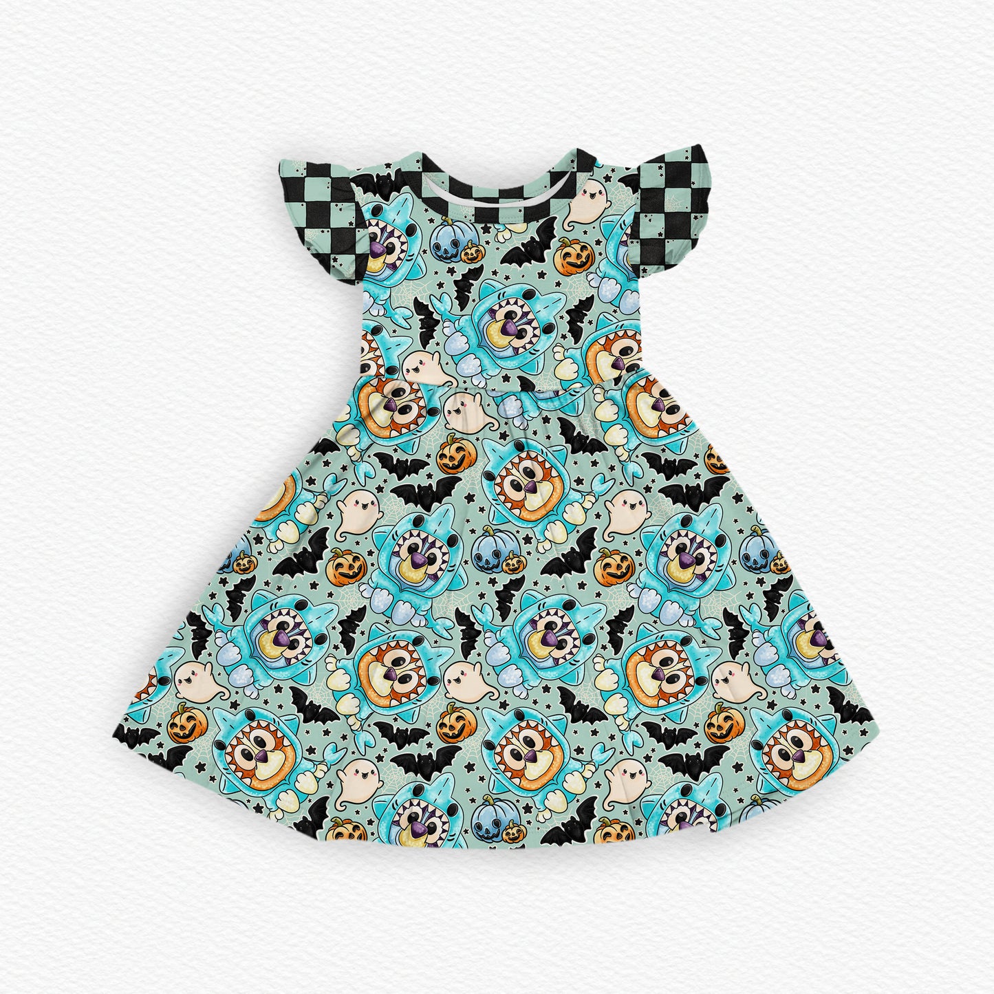 Heeler Sharks Ruffle Twirl Dress (PRESALE – SHIPS APPROX SEPT)