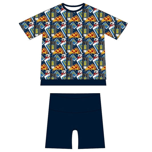 90's Weekend Girl's Oversized Lounge Set - coZco bamboo lounge set