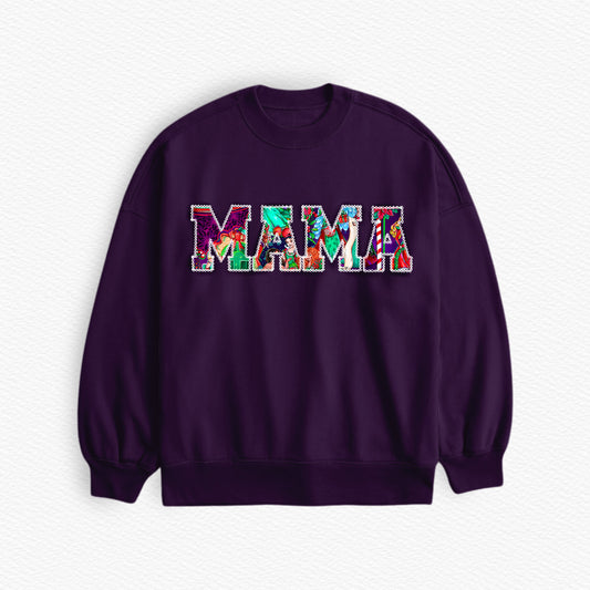 Once Upon a Holiday "MAMA" Embroidered Sweatshirt