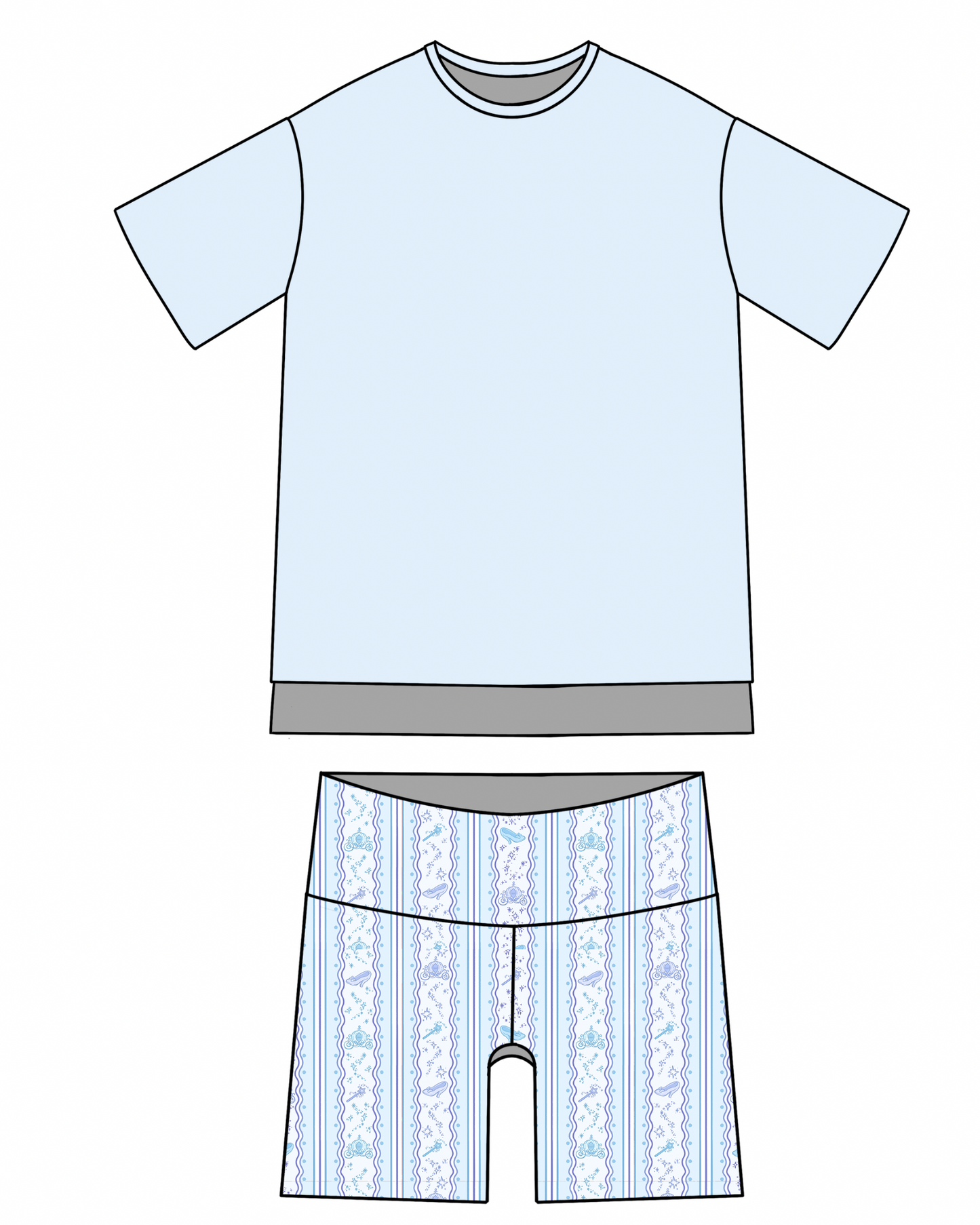 Midnight Stripes Women's Oversized Lounge Set (PREORDER – SHIPS DEC)