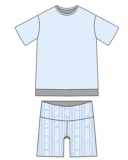 Midnight Stripes Women's Oversized Lounge Set (PREORDER – SHIPS DEC)