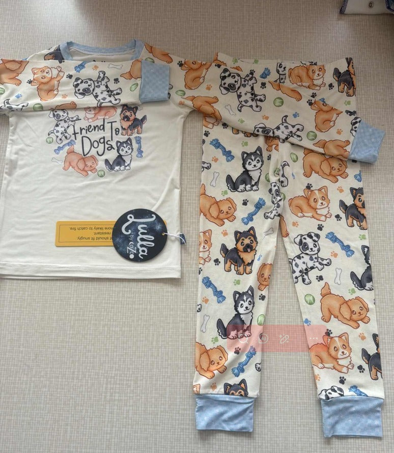 Friend To Dogs 2 piece Pajama Set (PRESALE – SHIPS APPROX END FEB)