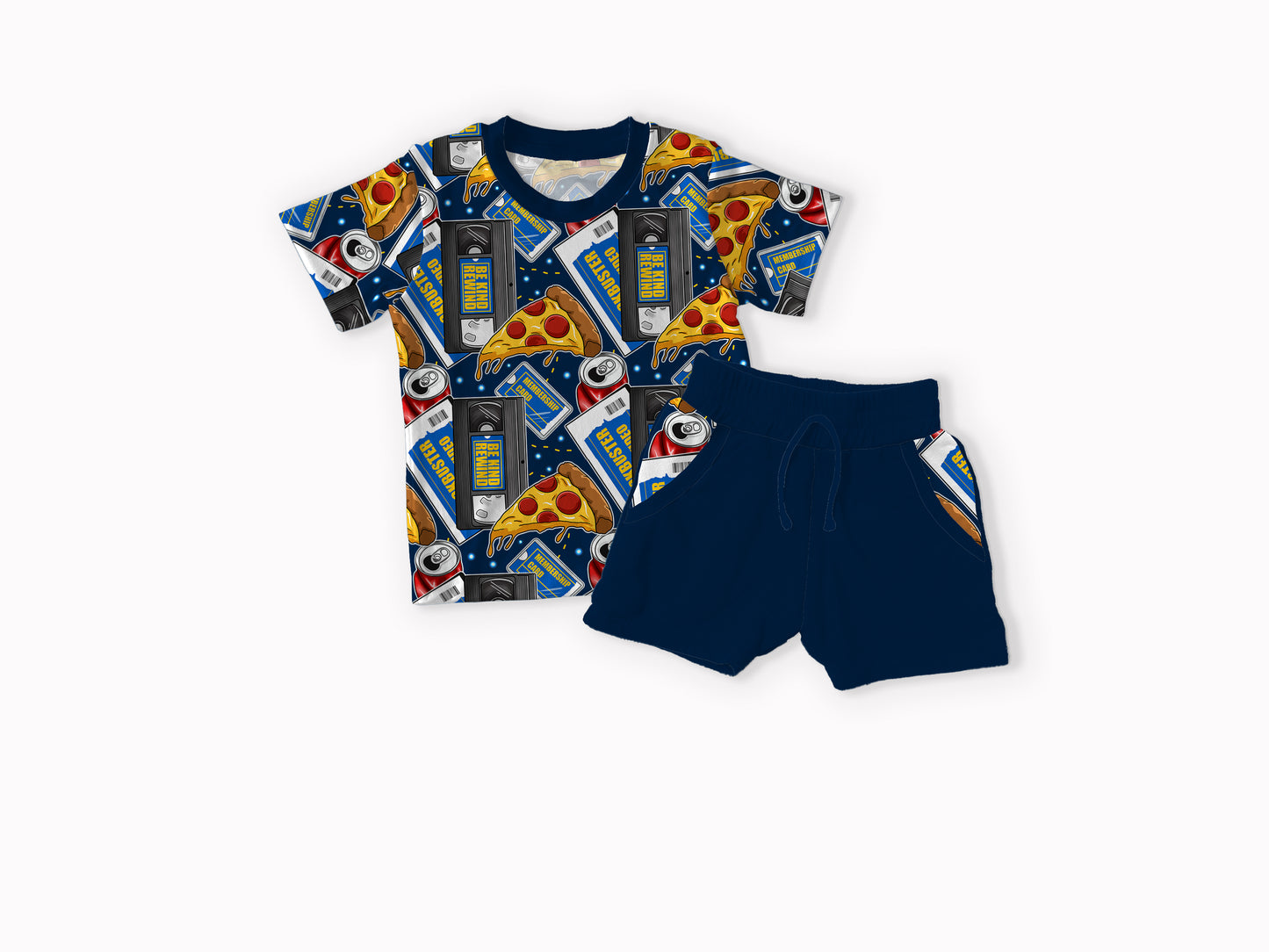 90's Weekend Pocket Tee & Shorts Set (PRESALE – SHIPS IN 2 WEEKS)