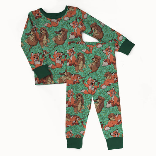 Best of Friends 2 piece Pajama Set - coZco bamboo pajama set