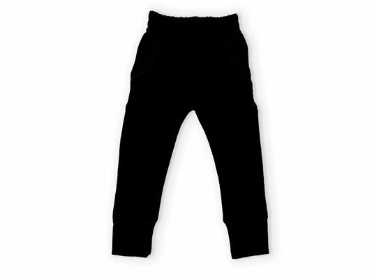 Solid Black French Terry Bamboo Joggers (PREORDER – SHIPS APPROX SEPT)