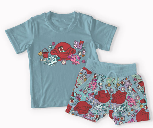 Clues & Paws Graphic Tee & Shorts Set (PREORDER – SHIPS APPROX EARLY JUNE)