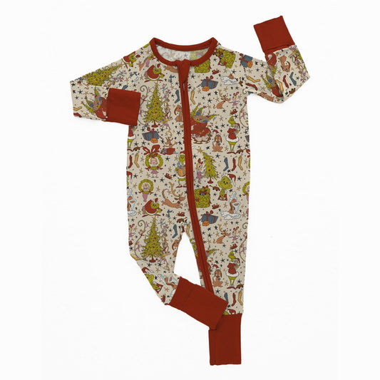 Boho Christmas Grump Zippy - coZco bamboo zippy