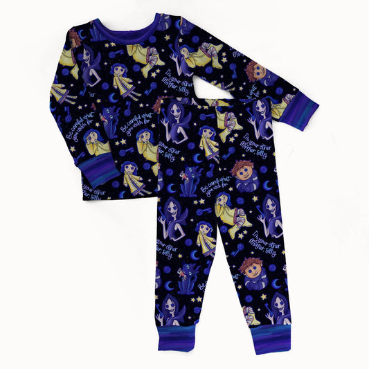 Button Eyes 2 piece Pajama Set - coZco bamboo pajama set