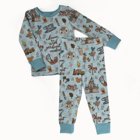 Castle Magic 2 piece Pajama Set - coZco bamboo pajama set