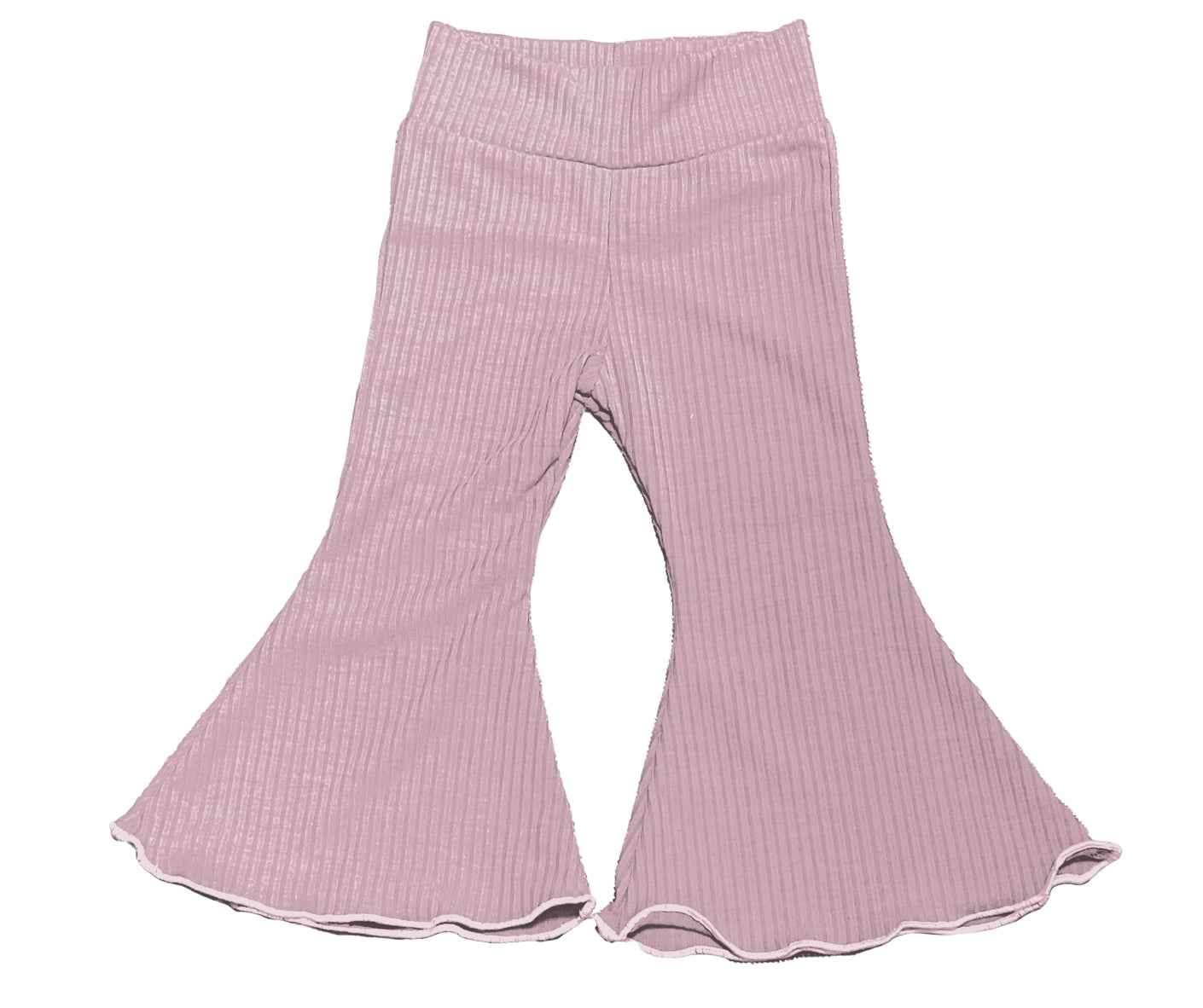 Solid Matching Ribbed Flare Leggings