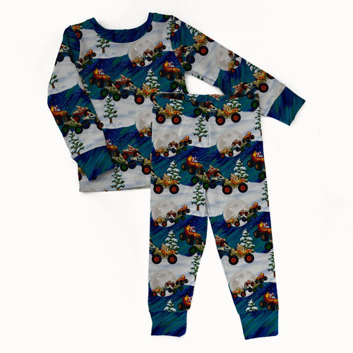 Crushin' Christmas 2 piece Pajama Set - coZco bamboo pajama set