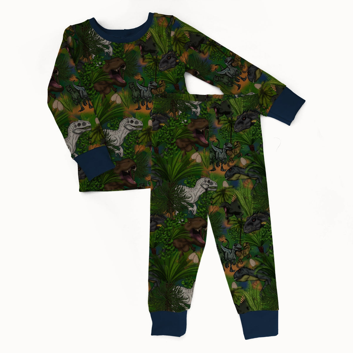 Dino Remix 2 piece Pajama Set - coZco bamboo pajama set