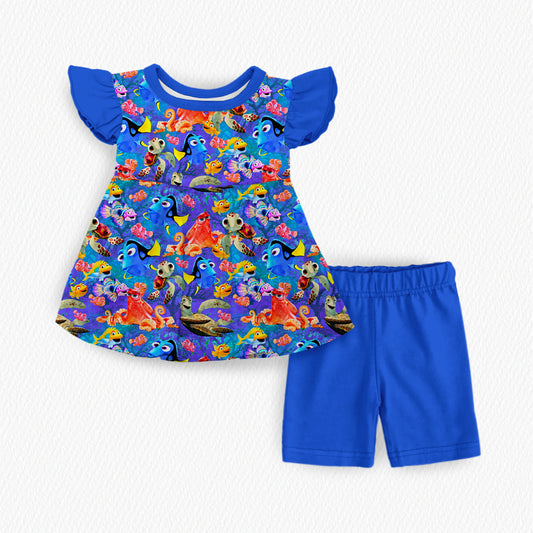 Finding Friends Ruffle Peplum + Biker Set (PREORDER – SHIPS APPROX EARLY JUNE)