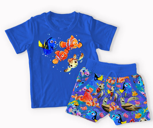 Finding Friends Graphic Tee & Shorts Set (PREORDER – SHIPS APPROX EARLY JUNE)