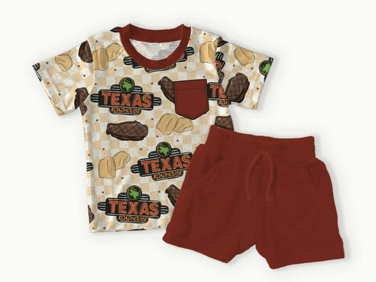 More Rolls Please Pocket Tee & Shorts Set