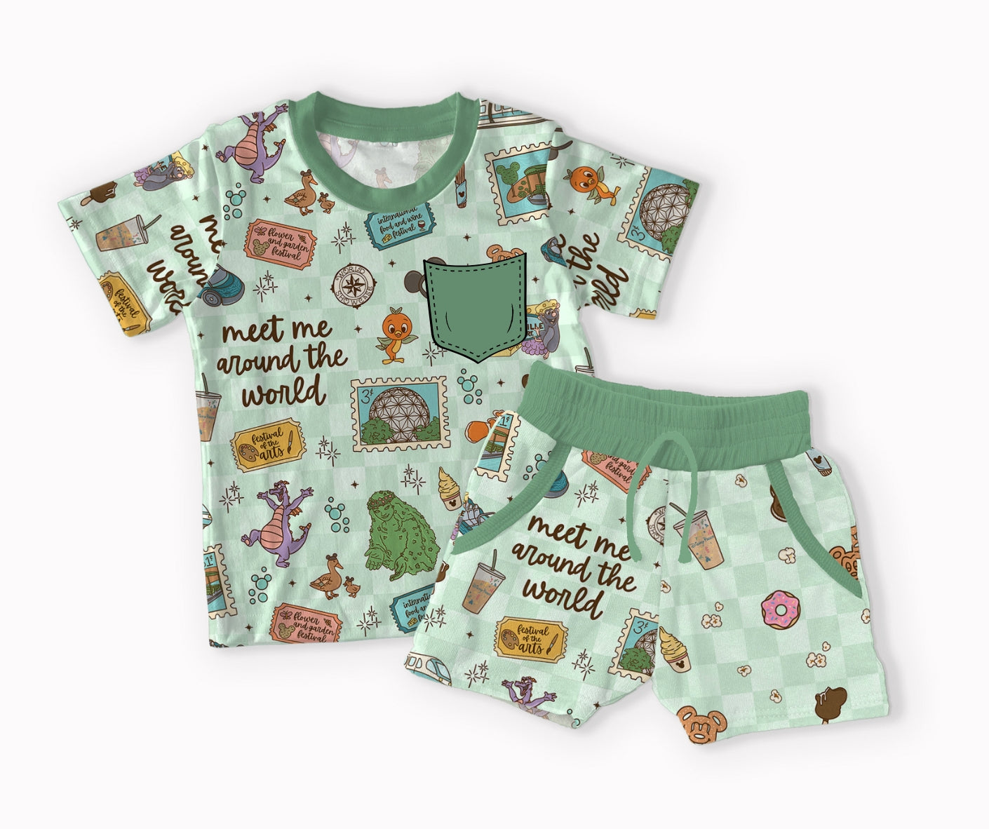 Passport Dreams Pocket Tee & Shorts Set (PRESALE – SHIPS NEXT WEEK)