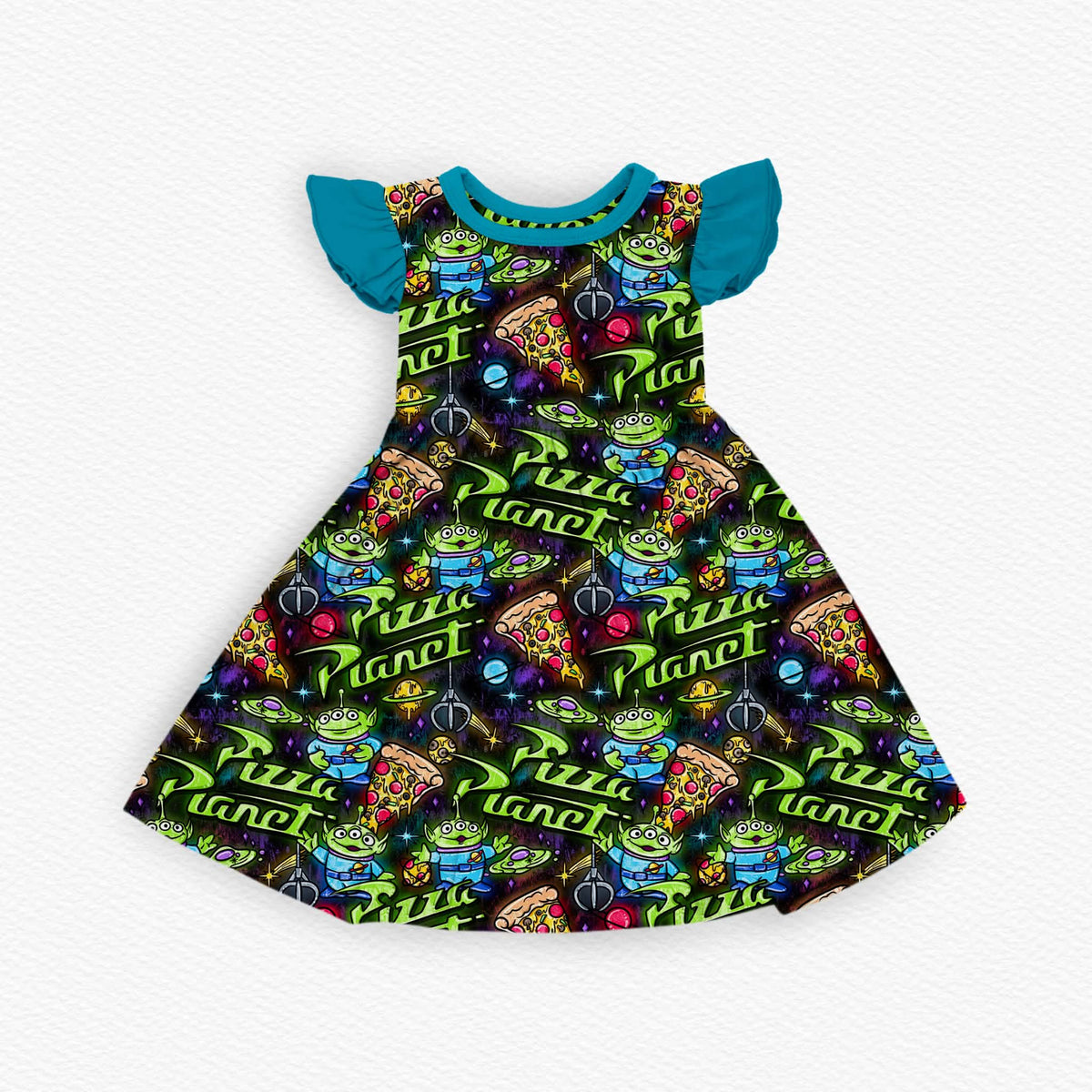 The Claw Is Our Master Ruffle Twirl Dress - coZco bamboo twirl dress