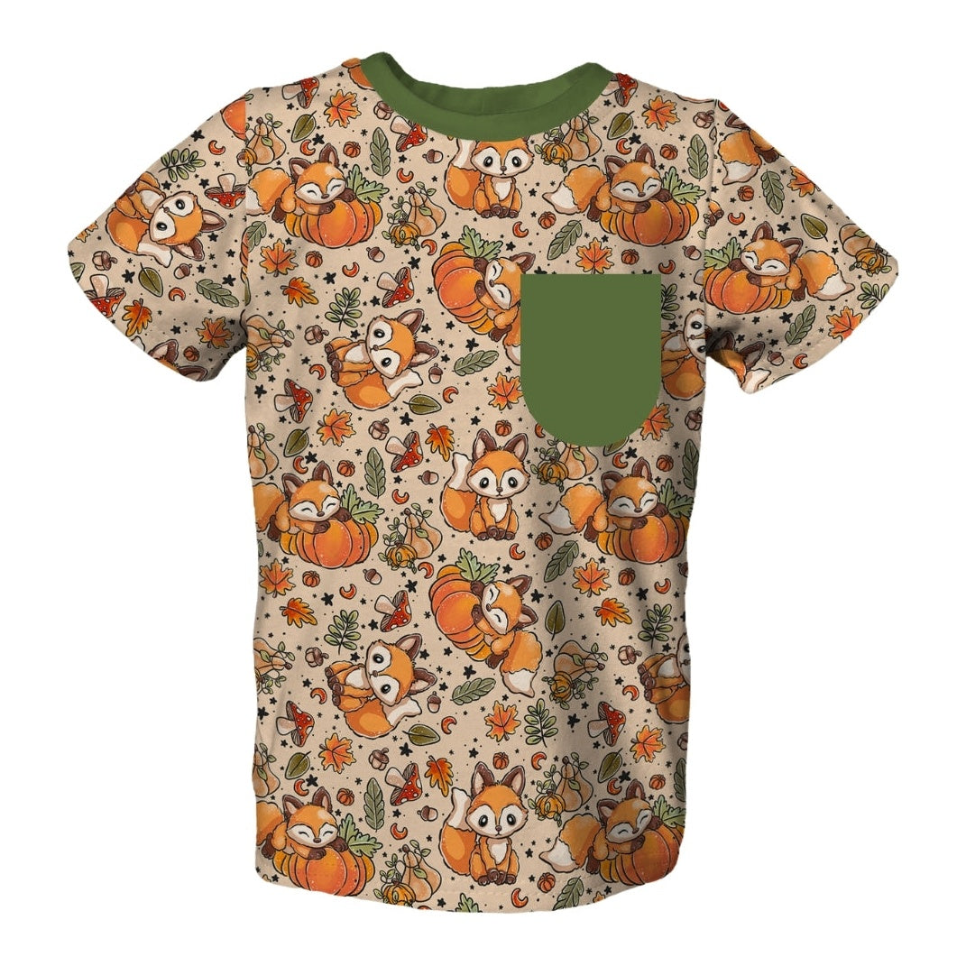 Foxy Harvest Pocket Tee - coZco bamboo tee