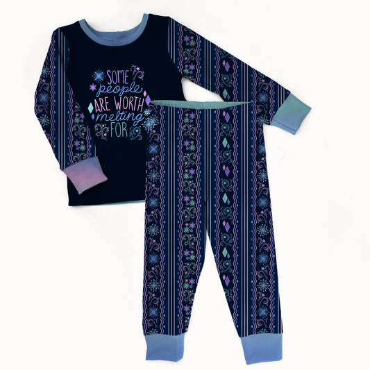 Ice Stripes 2 piece Pajama Set (PREORDER – SHIPS APPROX DEC)