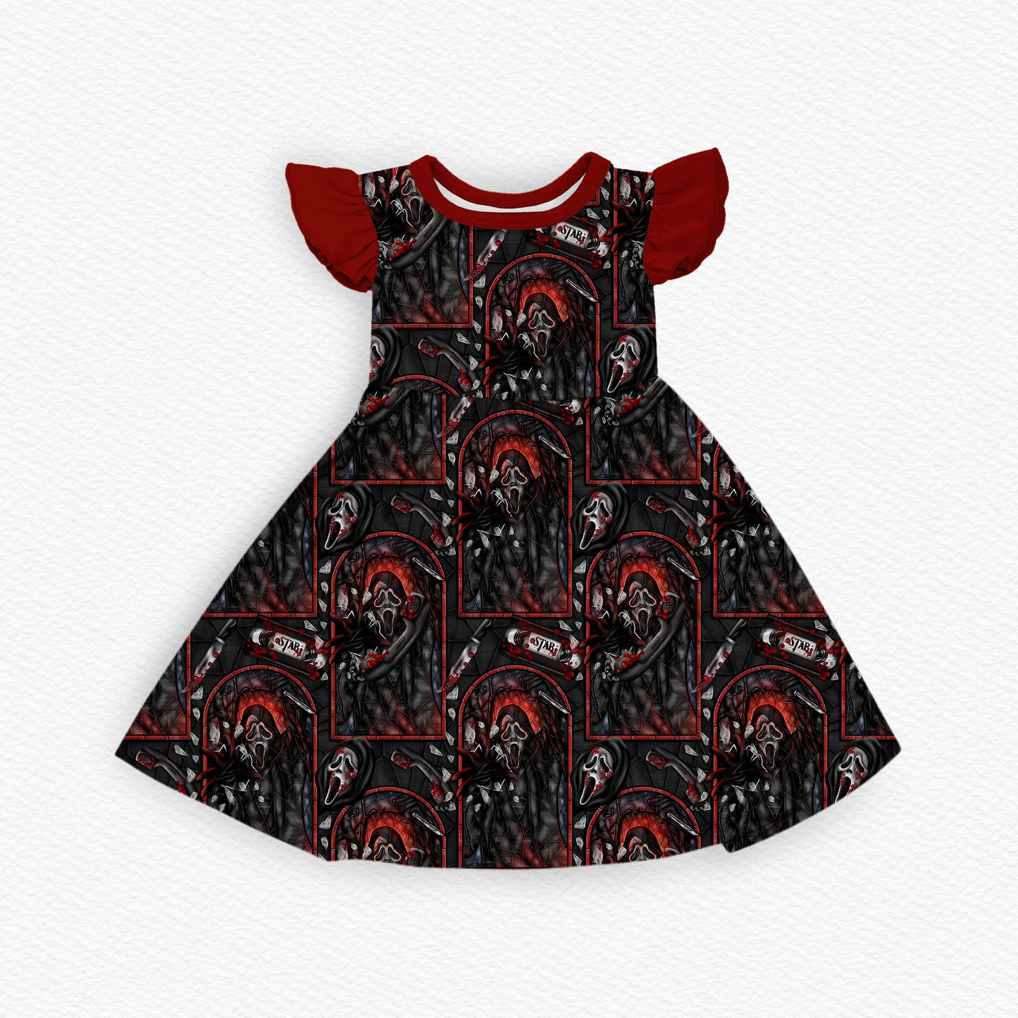 Scary Nights Ruffle Twirl Dress (PREORDER – SHIPS APPROX SEPT)