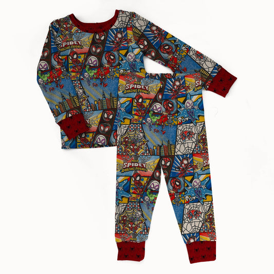 Go Webs Go 2 piece Pajama Set - coZco bamboo pajama set