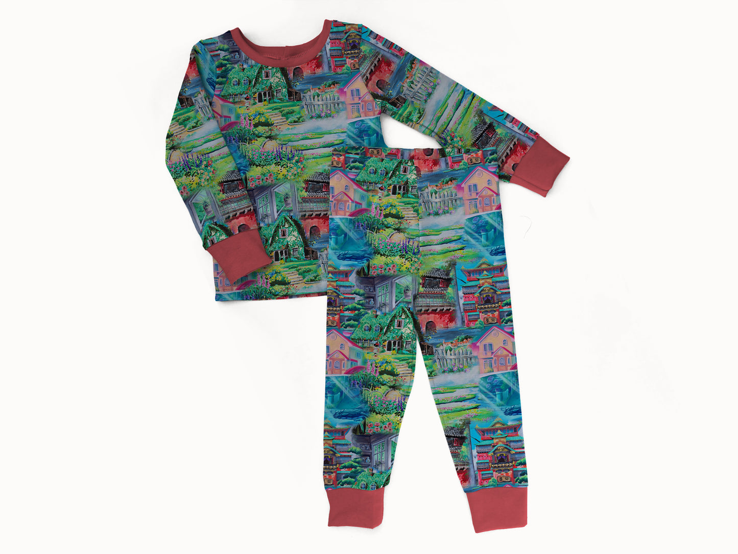 Cozy Cottages 2 piece Pajama Set (PREORDER – SHIPS APPROX JAN)