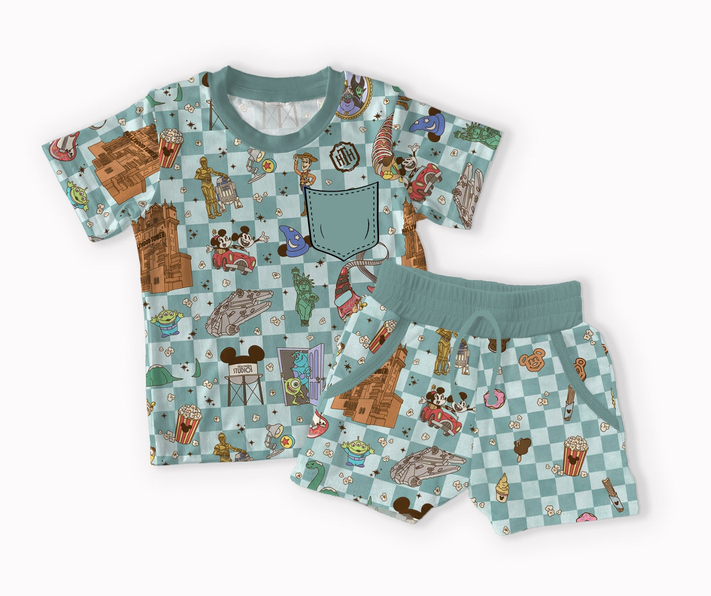 Hollywood Lights Pocket Tee & Shorts Set (PRESALE – SHIPS NEXT WEEK)