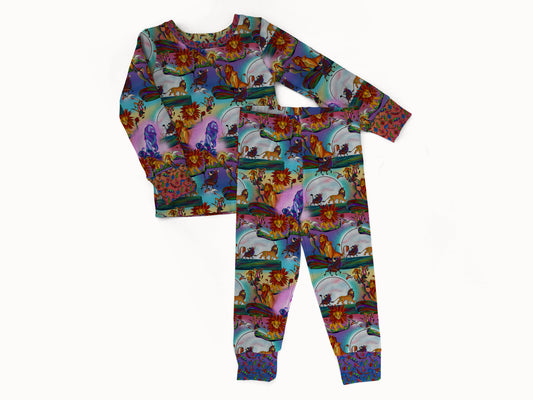 Jungle Royalty 2 piece Pajama Set (PREORDER – SHIPS APPROX DEC)