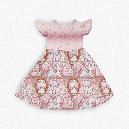 I'm A Lady Ruffle Twirl Dress (PRESALE– SHIPS APPROX 10/7)