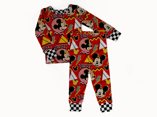 90s Mouse Club 2 piece Pajama Set - coZco bamboo pajama set