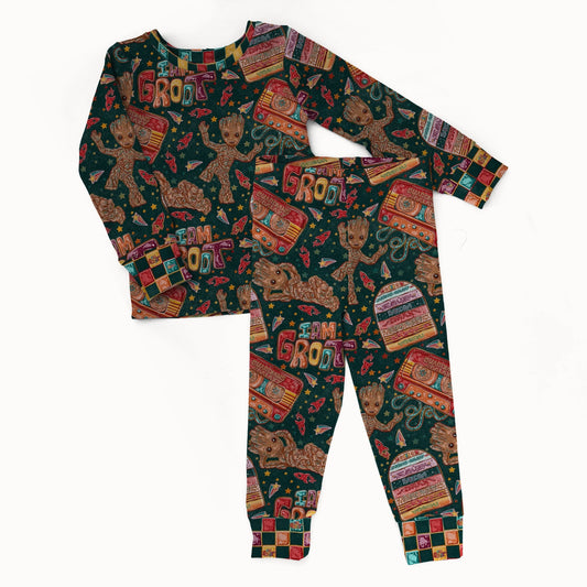 Mixtape Mischief 2 piece Pajama Set - coZco bamboo pajama set