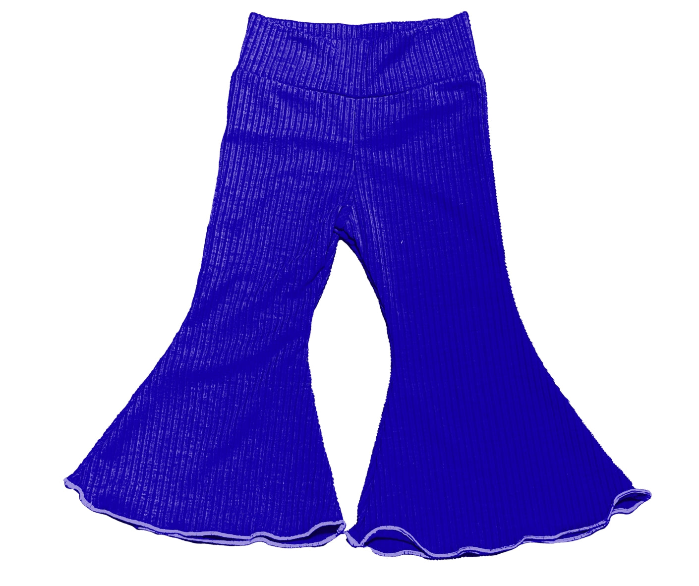 Solid Matching Ribbed Flare Leggings