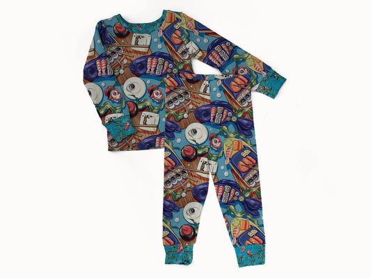 Ocean Roll 2 piece Pajama Set (PREORDER – SHIPS APPROX JAN)