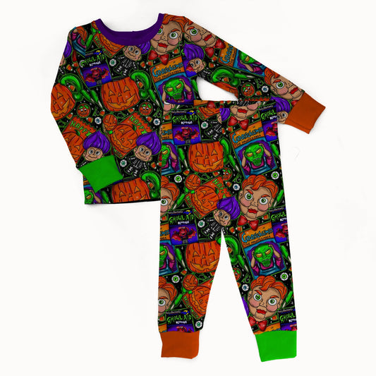 Retro Rewind 2 piece Pajama Set - coZco bamboo pajama set