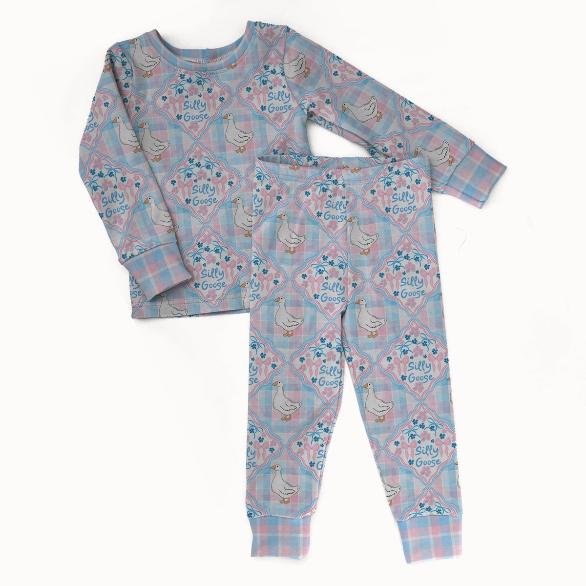 Silly Goose 2 piece Pajama Set - coZco bamboo pajama set
