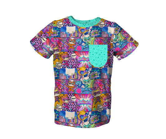 Kitty Power Pocket Tee (PREORDER – SHIPS APPROX AUGUST)